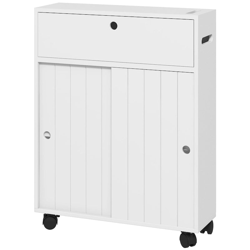 Small Bathroom Storage Cabinet with Paper Holes
