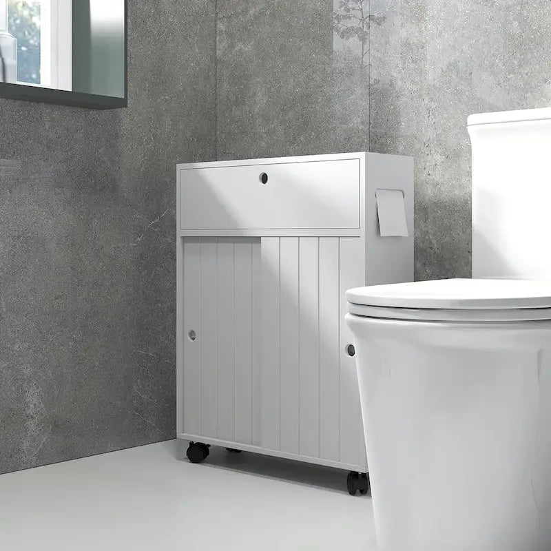 Small Bathroom Storage Cabinet with Paper Holes