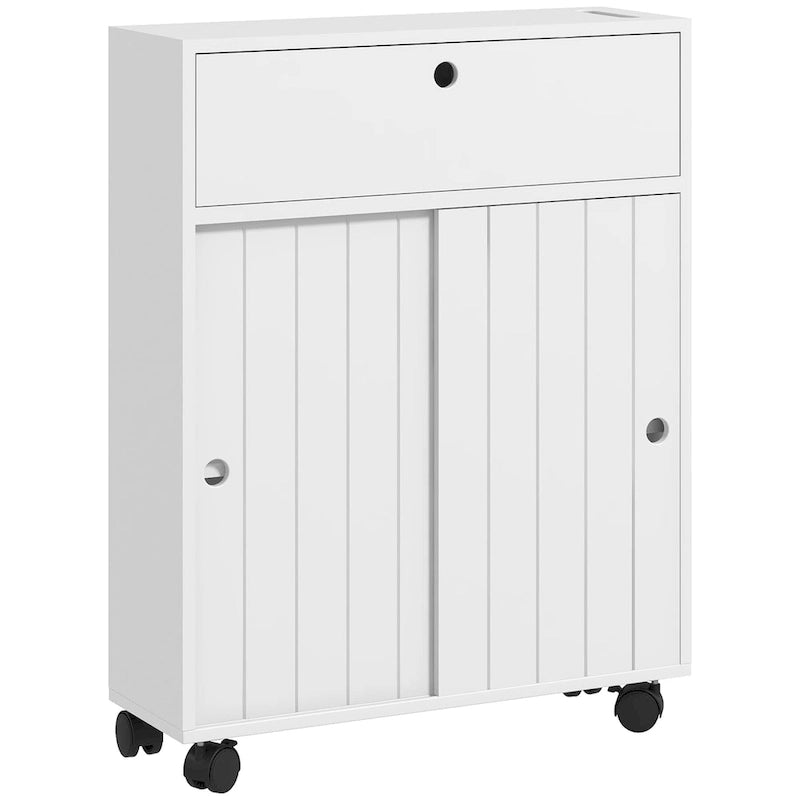 Small Bathroom Storage Cabinet with Paper Holes