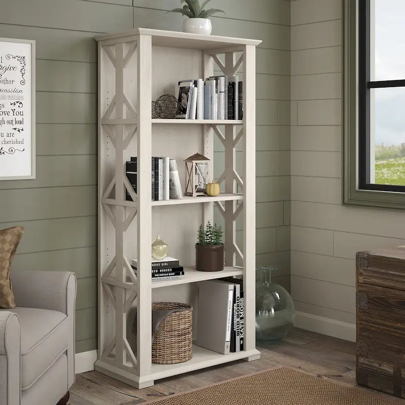 4 Shelf Farmhouse Bookcase