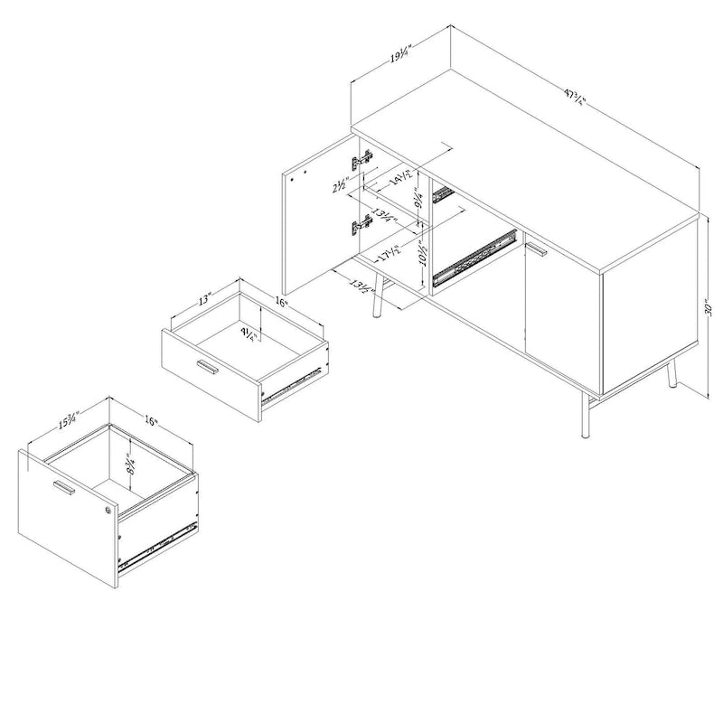 Modern Office Credenza