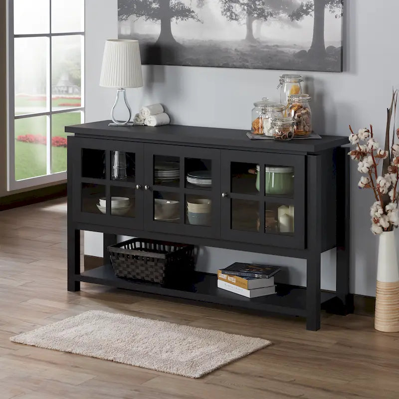 59" Windowpane Cabinet Buffet