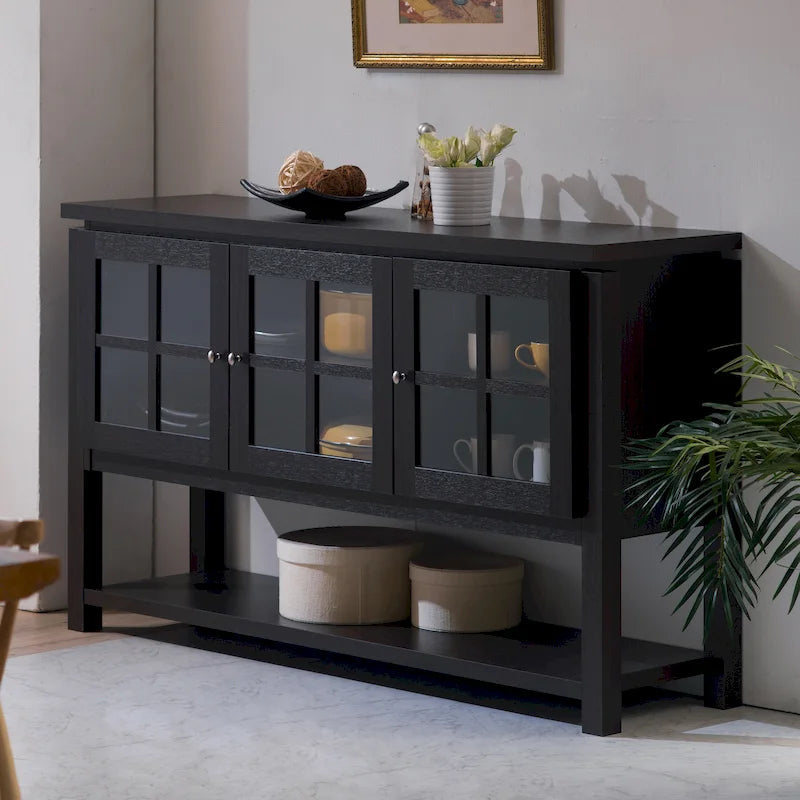 59" Windowpane Cabinet Buffet