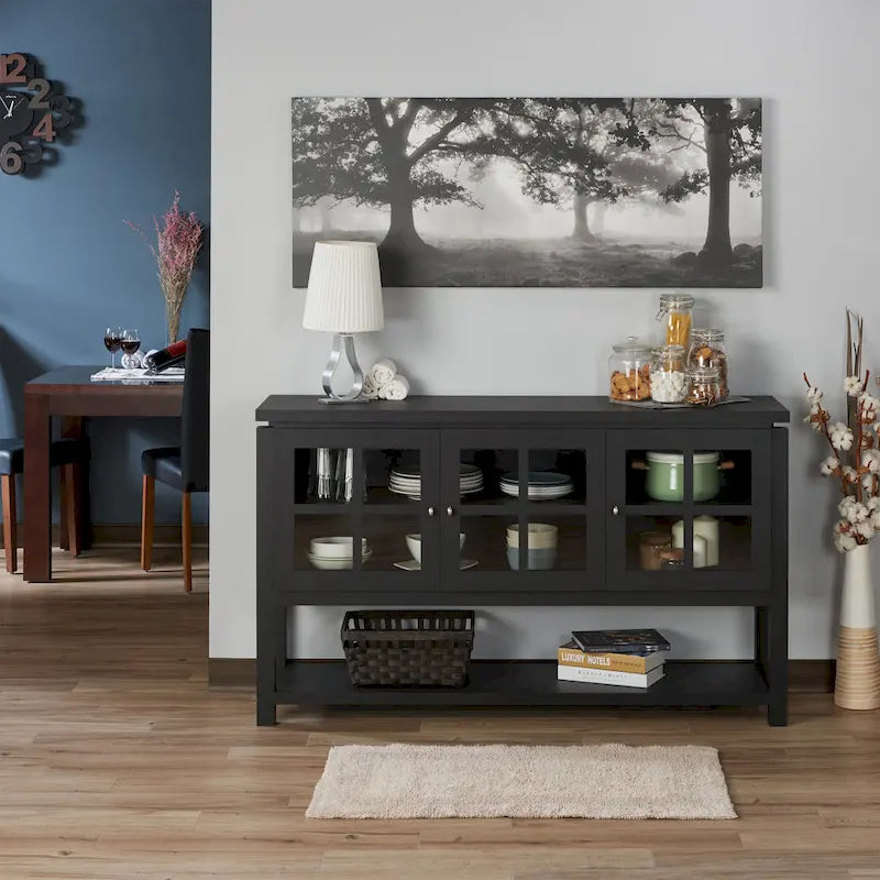 59" Windowpane Cabinet Buffet
