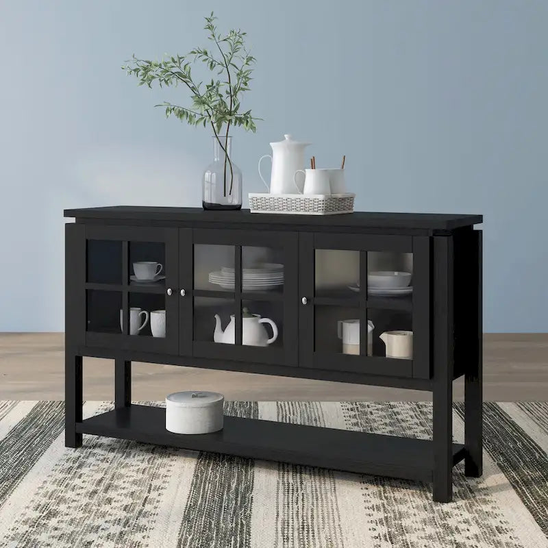 59" Windowpane Cabinet Buffet