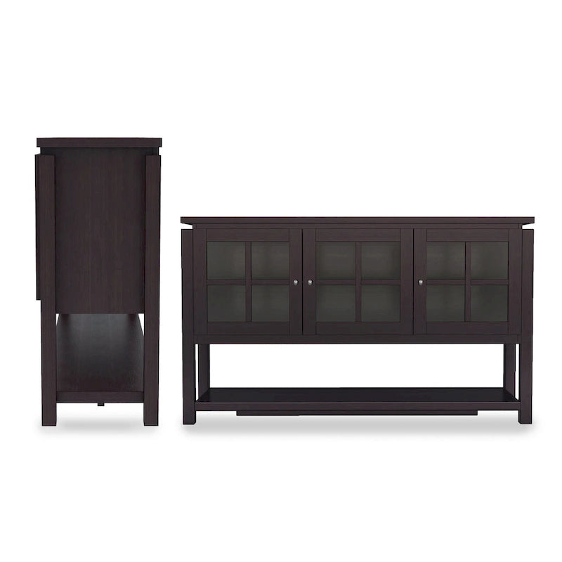 59" Windowpane Cabinet Buffet
