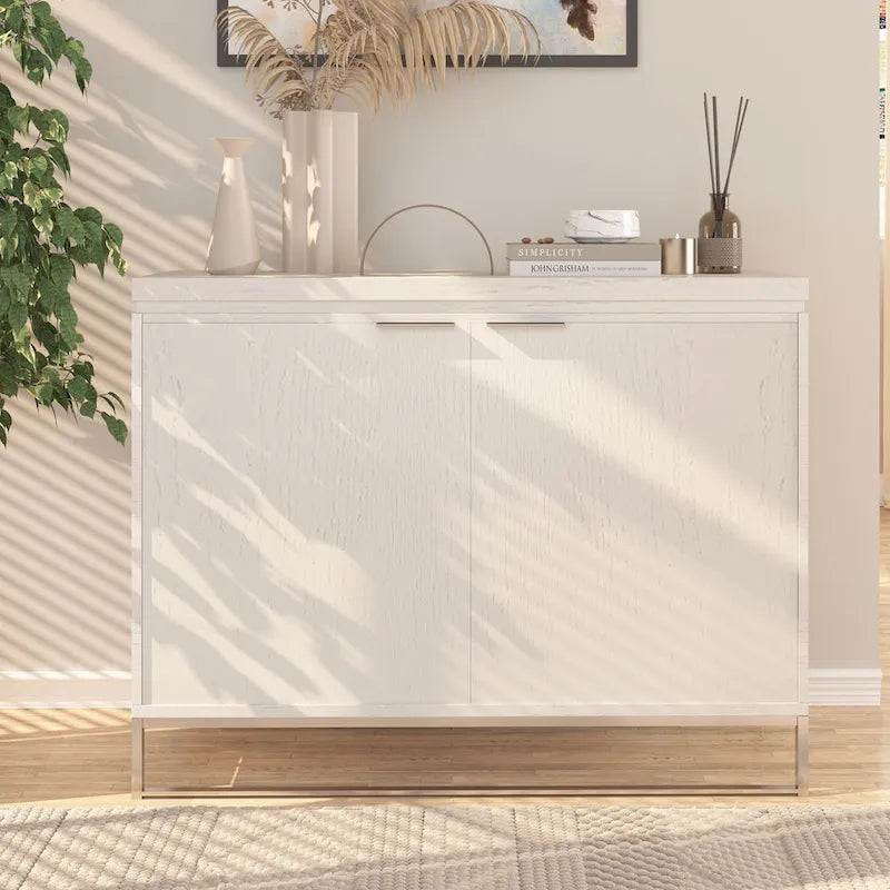 Wood 2-Door Accent Cabinet