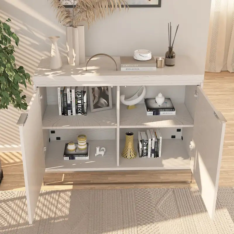 Wood 2-Door Accent Cabinet