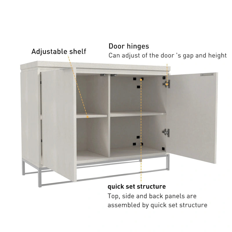 Wood 2-Door Accent Cabinet