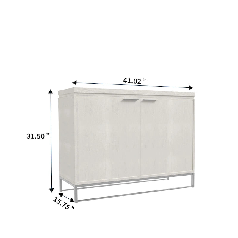 Wood 2-Door Accent Cabinet