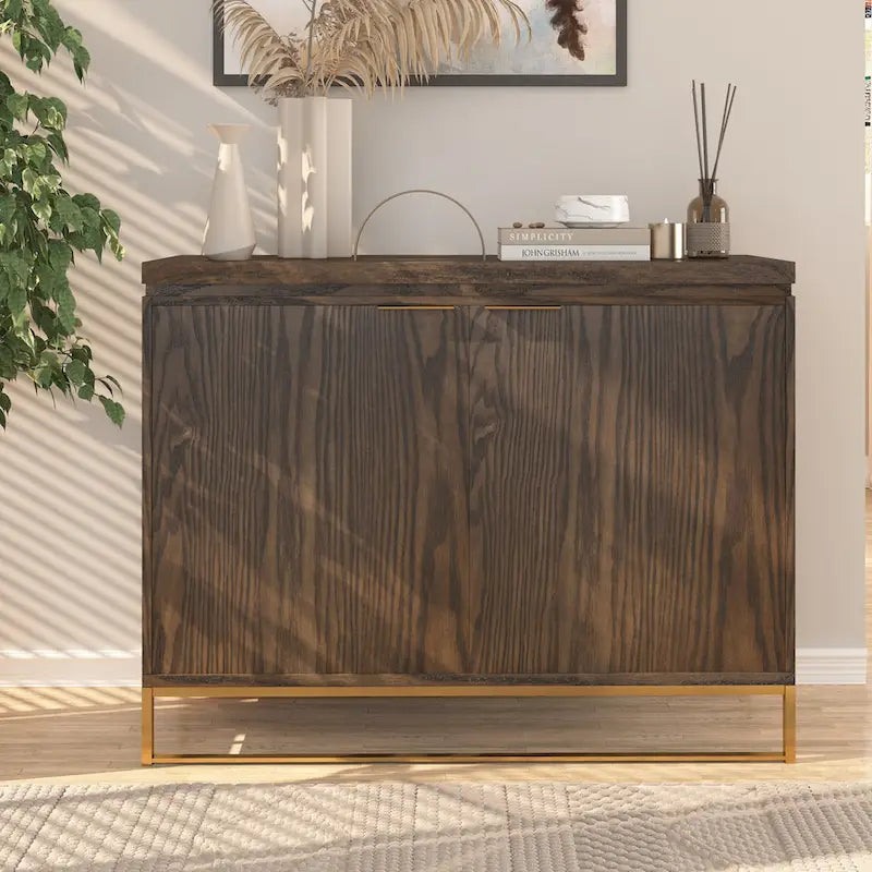 Wood 2-Door Accent Cabinet