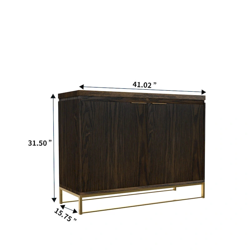 Wood 2-Door Accent Cabinet