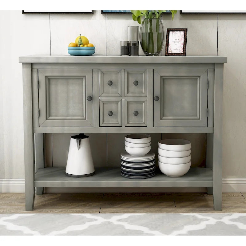 Buffet Sideboard with Bottom Shelf