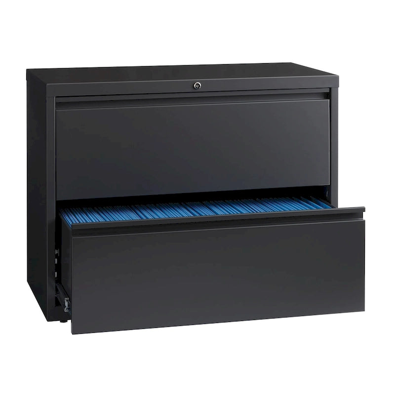 36-Inch Wide 2-Drawer Lateral File Cabinet - Charcoal