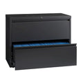 36-Inch Wide 2-Drawer Lateral File Cabinet - Charcoal