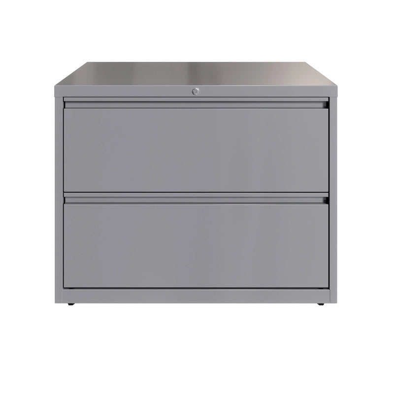 36-Inch Wide 2-Drawer Lateral File Cabinet - Charcoal