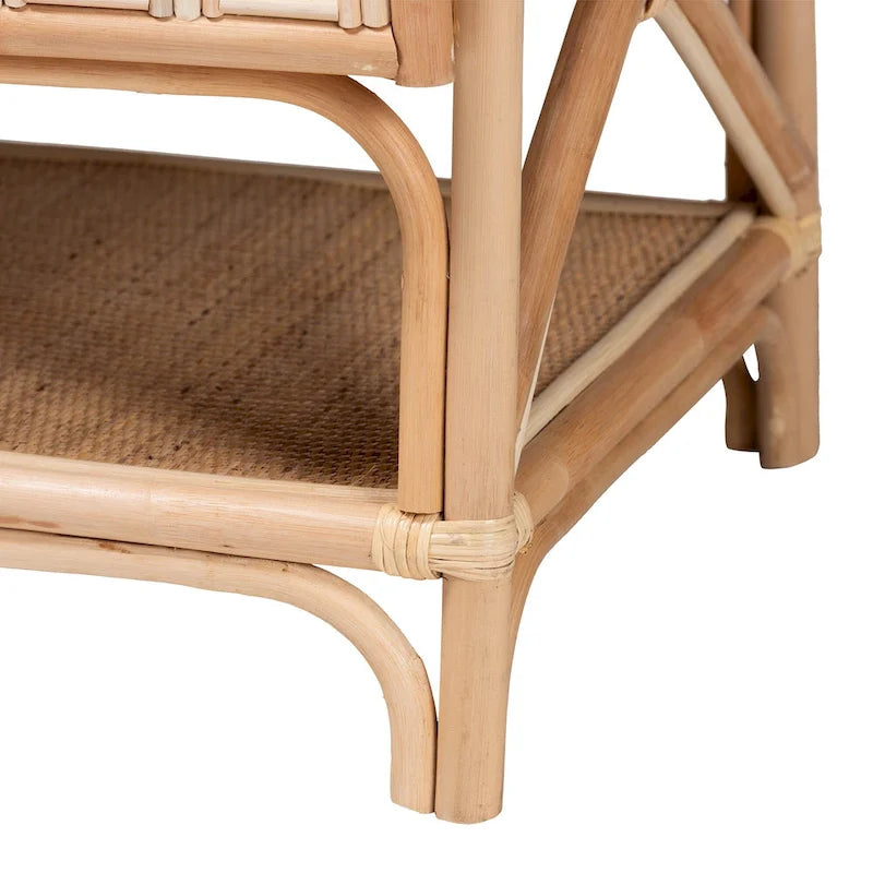 Bohemian Natural Rattan 2-Door Storage Cabinet