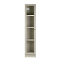 Avila 59-Inch Grey Metal Cabinet with Clear Door