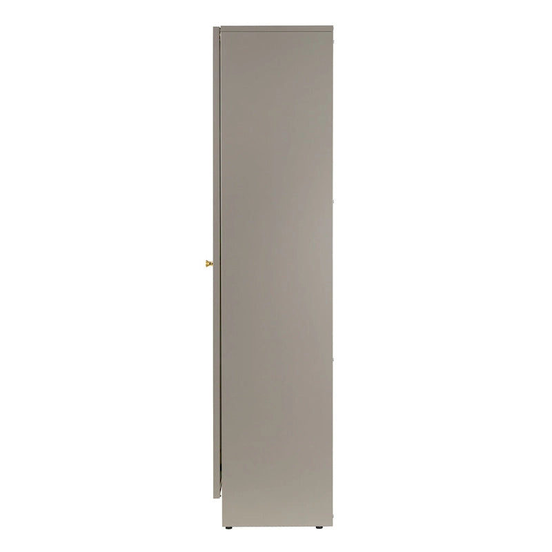 59-Inch Grey Metal Cabinet with Clear Door