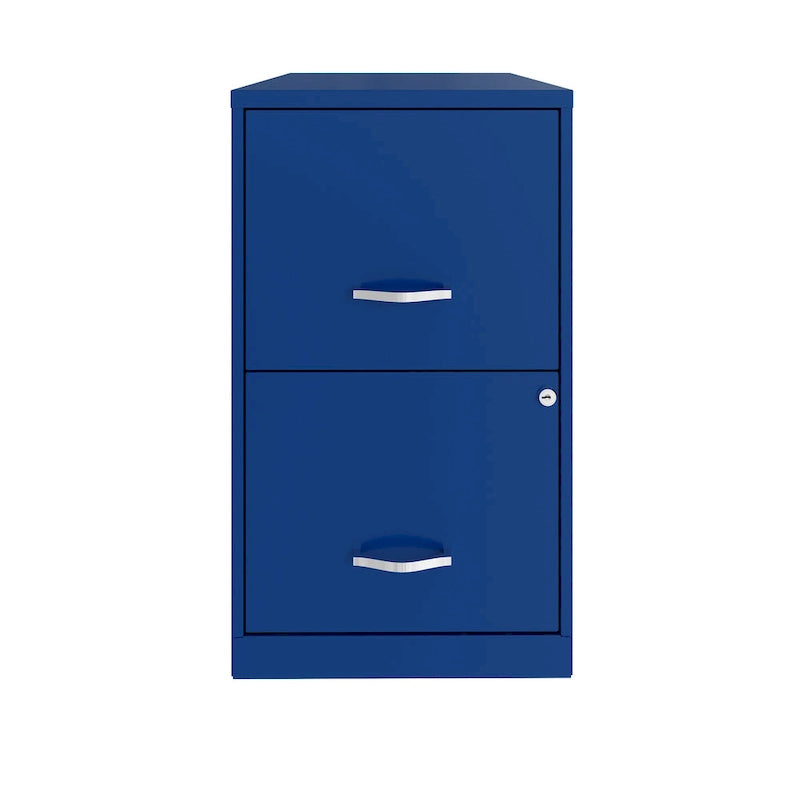 18in. 2-Drawer Metal File Cabinet - Blue
