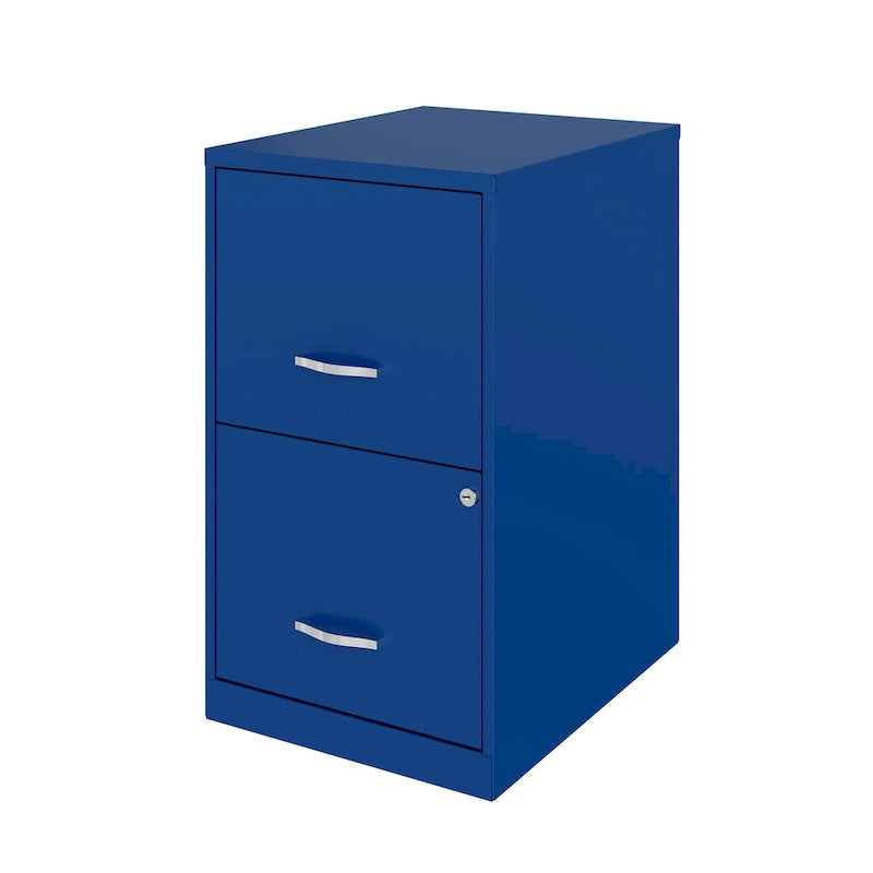 18in. 2-Drawer Metal File Cabinet - Blue