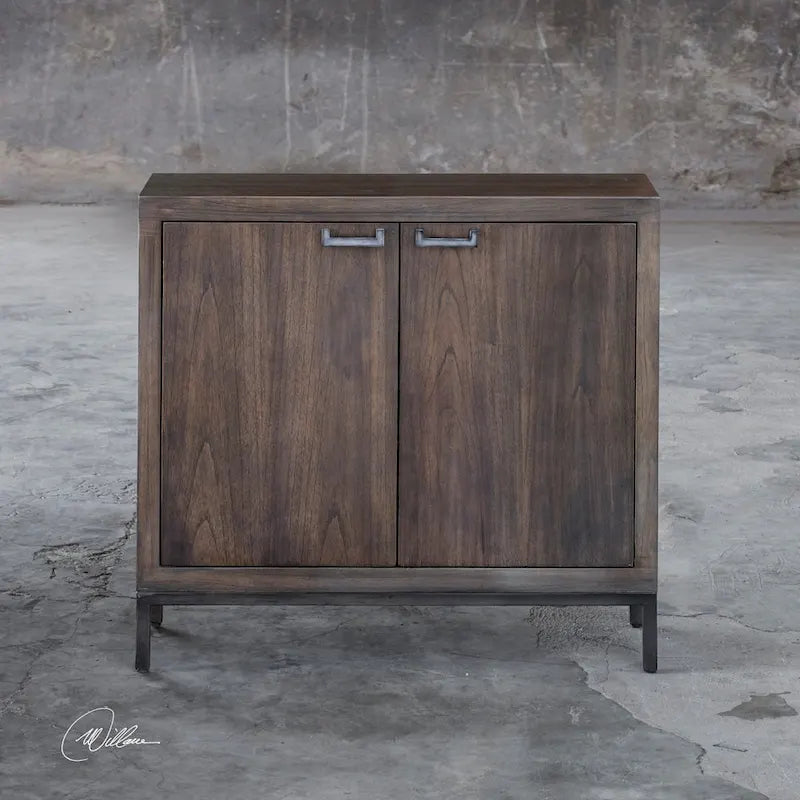 Light Walnut Console Cabinet