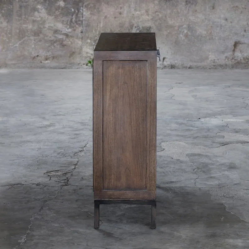 Light Walnut Console Cabinet