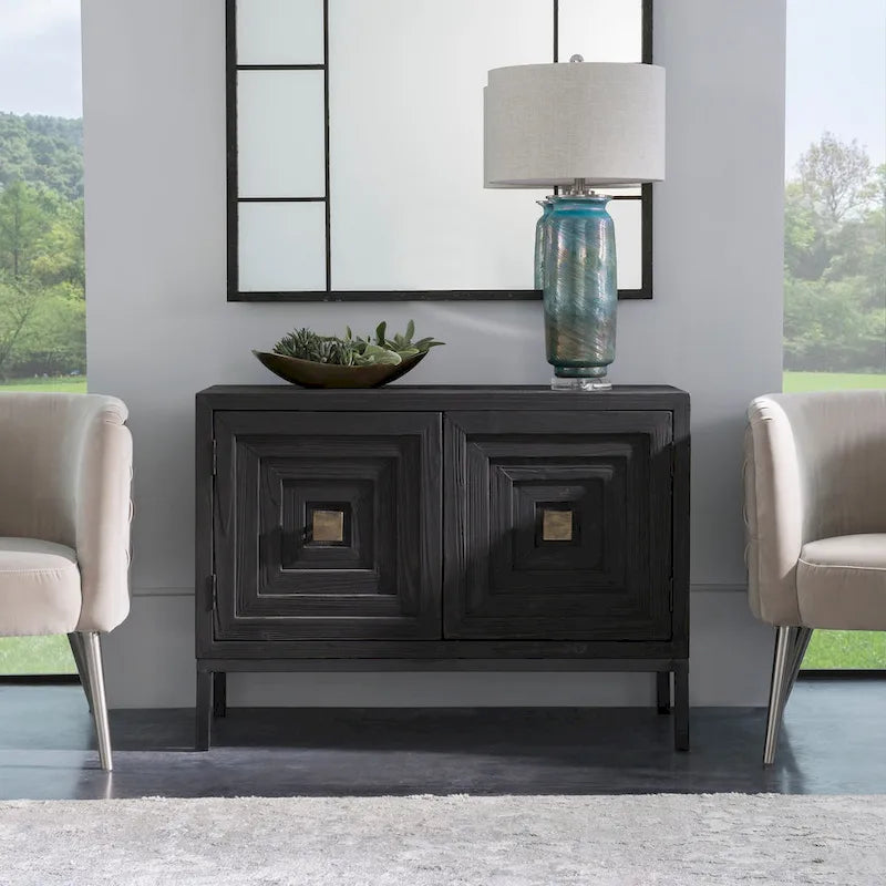 Dark Walnut 2-Door Cabinet