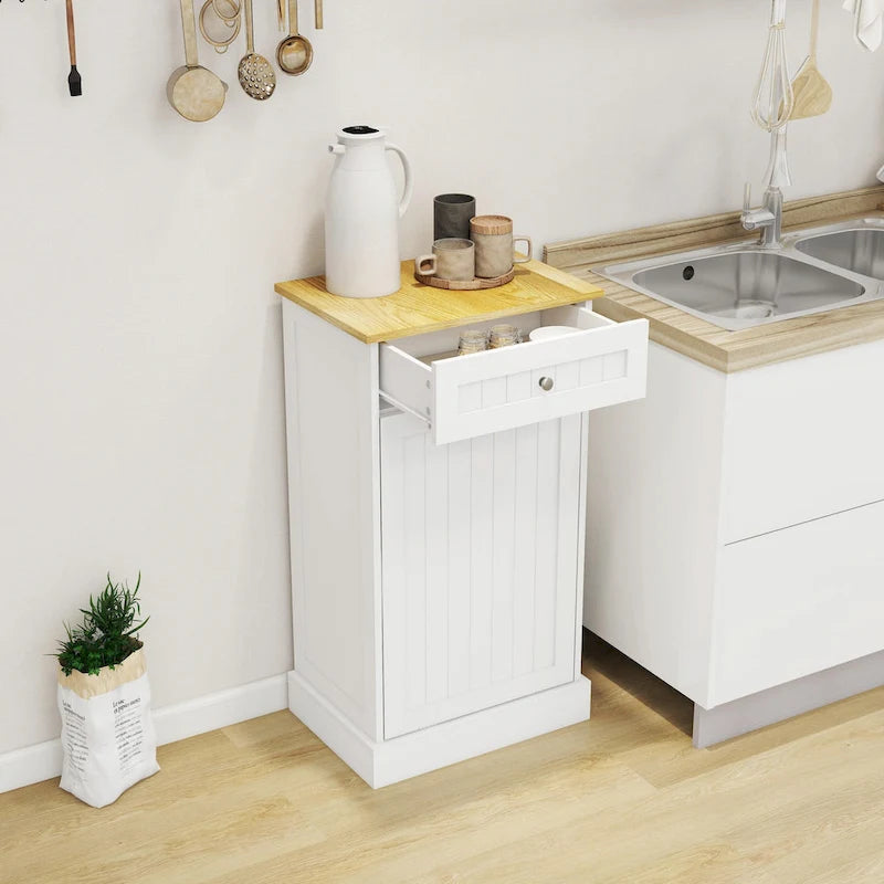 1-Drawer, 1-Compartment Tilt-Out Trash Cabinet - Kitchen Trash Cabinet