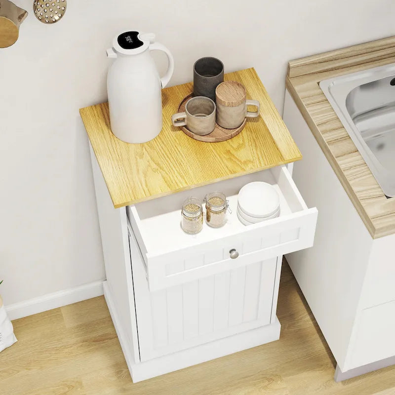 1-Drawer, 1-Compartment Tilt-Out Trash Cabinet - Kitchen Trash Cabinet