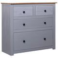 Sideboard Drawer Cupboard for Bedroom Storage Cabinet Pine - 31.5 x 15.7 x 32.7