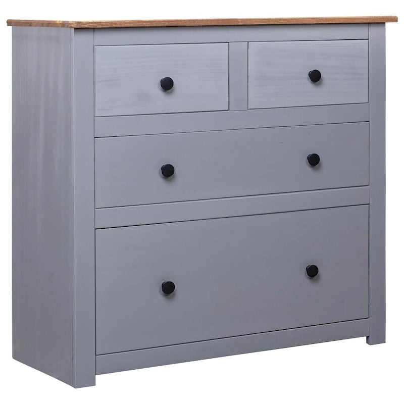 Sideboard Drawer Cupboard for Bedroom Storage Cabinet Pine - 31.5 x 15.7 x 32.7