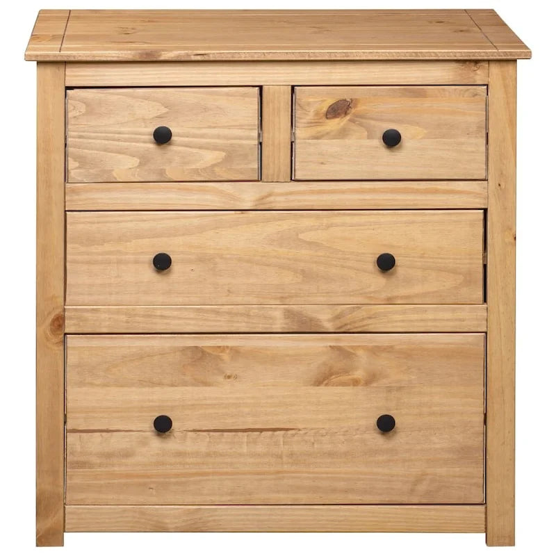 Sideboard Drawer Cupboard for Bedroom Storage Cabinet Pine - 31.5 x 15.7 x 32.7