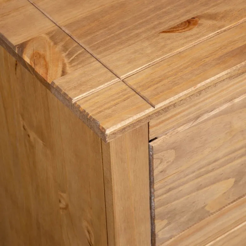 Sideboard Drawer Cupboard for Bedroom Storage Cabinet Pine - 31.5 x 15.7 x 32.7