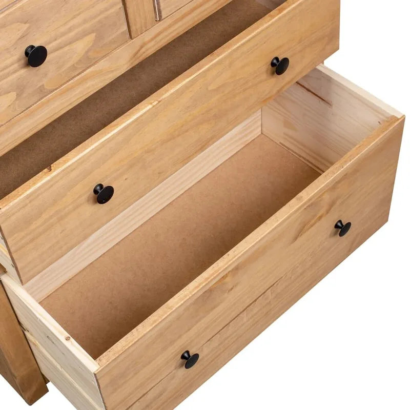 Sideboard Drawer Cupboard for Bedroom Storage Cabinet Pine - 31.5 x 15.7 x 32.7