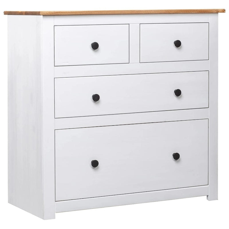 Sideboard Drawer Cupboard for Bedroom Storage Cabinet Pine - 31.5 x 15.7 x 32.7