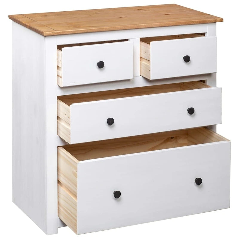 Sideboard Drawer Cupboard for Bedroom Storage Cabinet Pine - 31.5 x 15.7 x 32.7