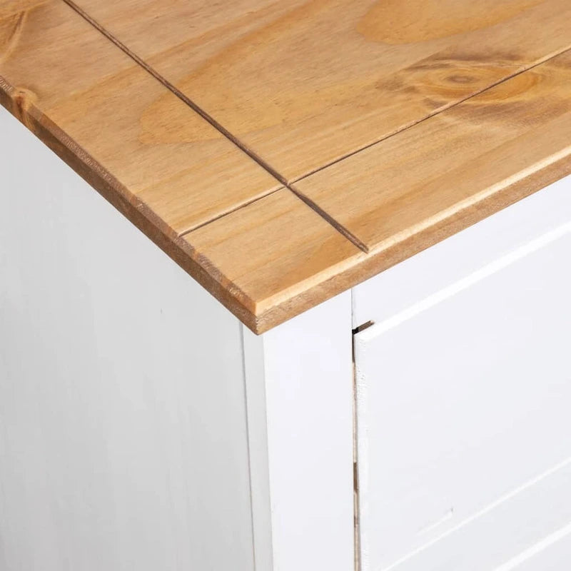 Sideboard Drawer Cupboard for Bedroom Storage Cabinet Pine - 31.5 x 15.7 x 32.7