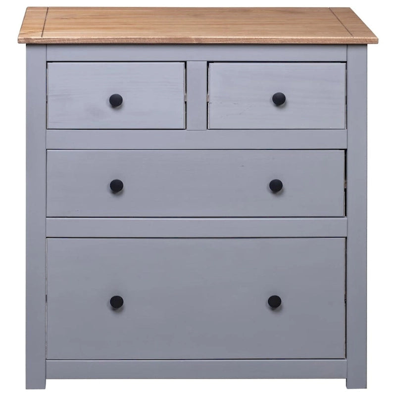 Sideboard Drawer Cupboard for Bedroom Storage Cabinet Pine - 31.5 x 15.7 x 32.7