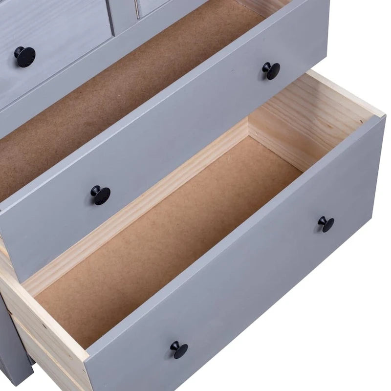 Sideboard Drawer Cupboard for Bedroom Storage Cabinet Pine - 31.5 x 15.7 x 32.7