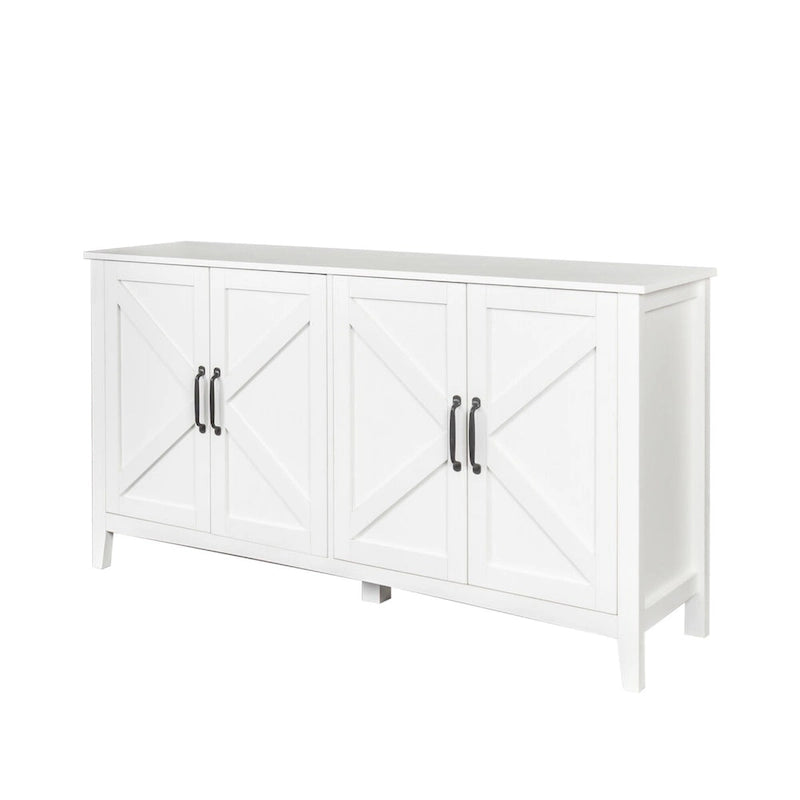 Cabinet with 4 Doors and 4 open shelgves,Freestanding Sideboard Storage Cabinet