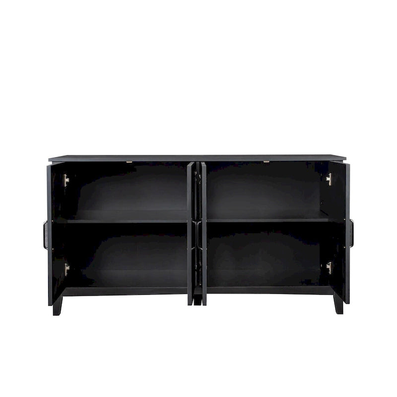 Cabinet with 4 Doors and 4 open shelgves,Freestanding Sideboard Storage Cabinet