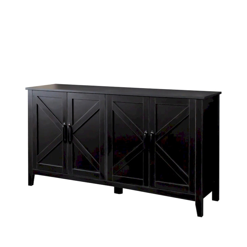 Cabinet with 4 Doors and 4 open shelgves,Freestanding Sideboard Storage Cabinet