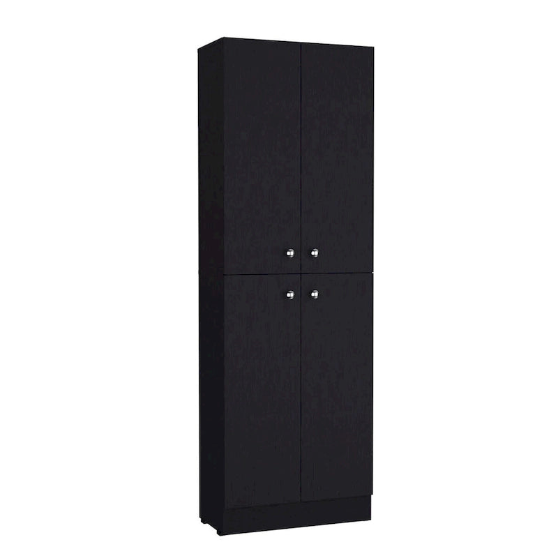 Kitchen Pantry Storage Cabinet, With 4 Doors, 5 Shelves