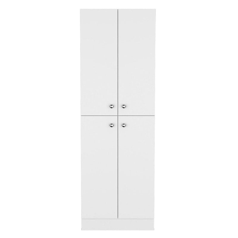 Kitchen Pantry Storage Cabinet, With 4 Doors, 5 Shelves