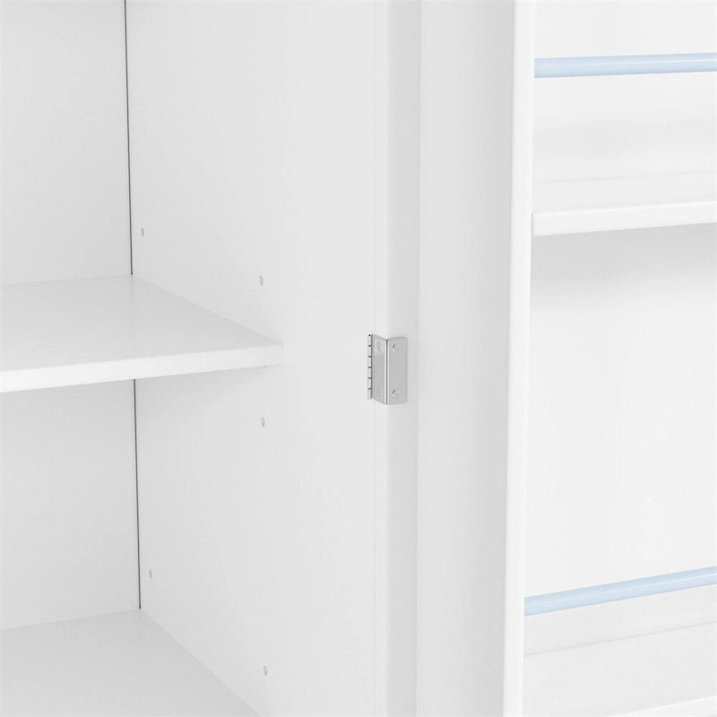 Freestanding Tall Cupboard Storage Cabinet w/ 8 Door Shelves, 3 Drawer