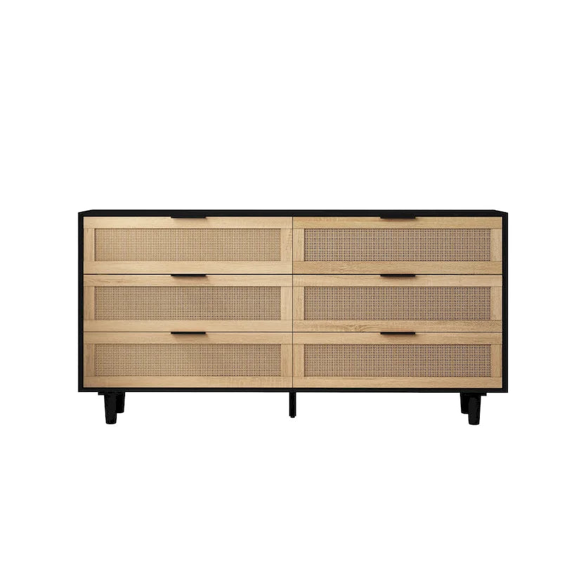 Modern Rattan Storage Cabinet Rattan Drawer,for Bedroom,Living Room