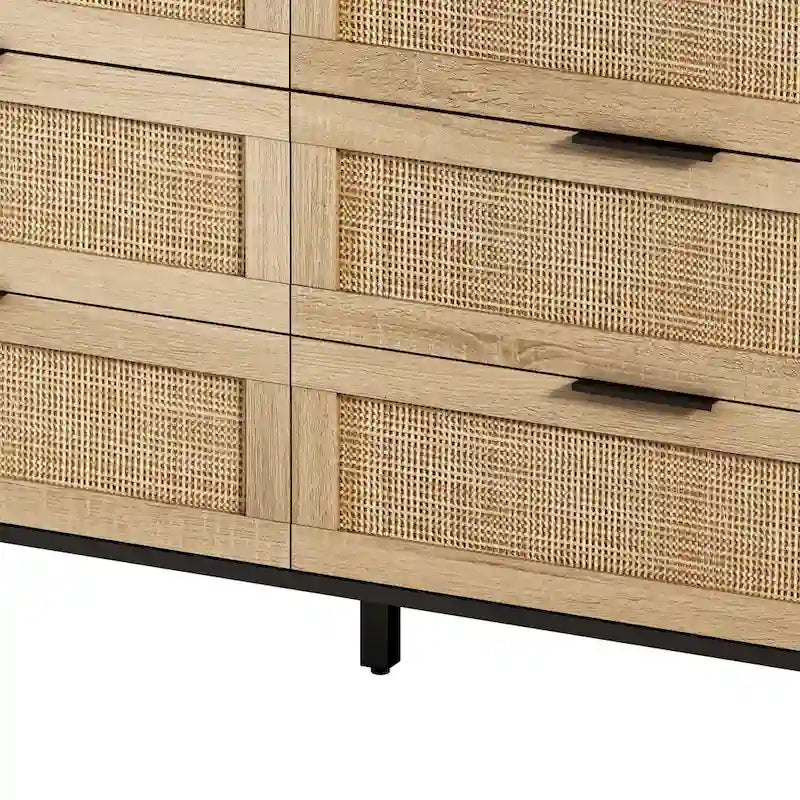 Modern Rattan Storage Cabinet Rattan Drawer,for Bedroom,Living Room