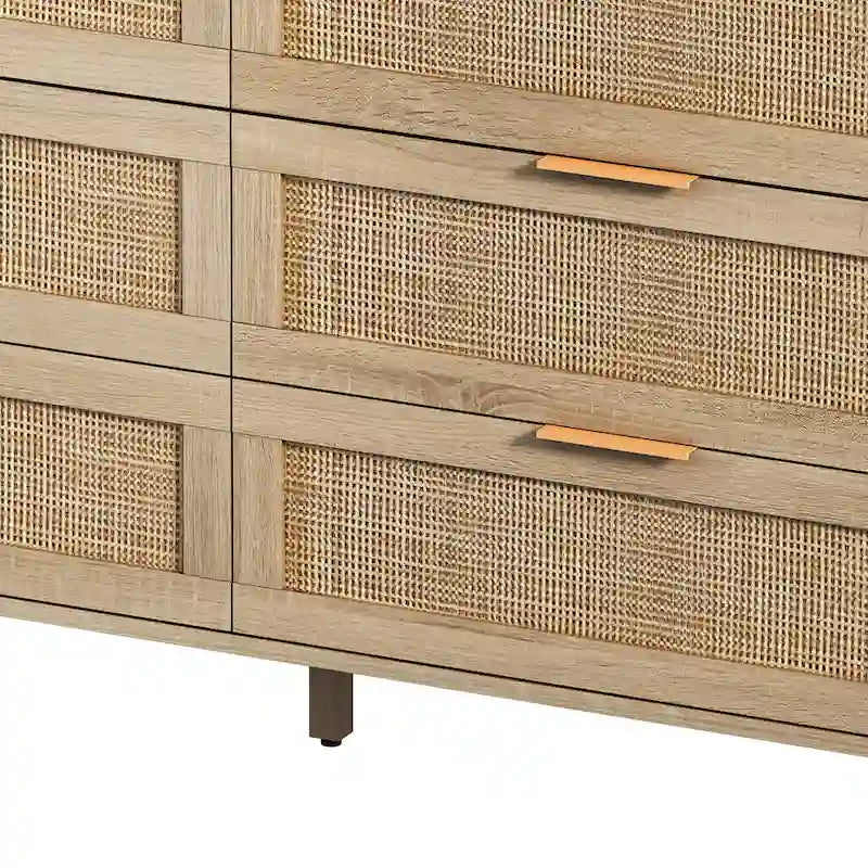 Modern Rattan Storage Cabinet Rattan Drawer,for Bedroom,Living Room