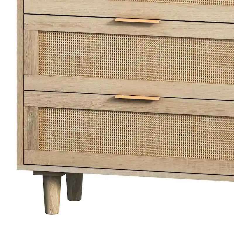 Modern Rattan Storage Cabinet Rattan Drawer,for Bedroom,Living Room